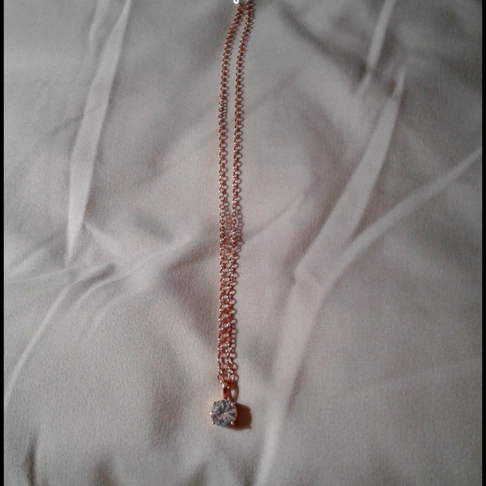 Swarovski Crystal Necklace Rose Gold